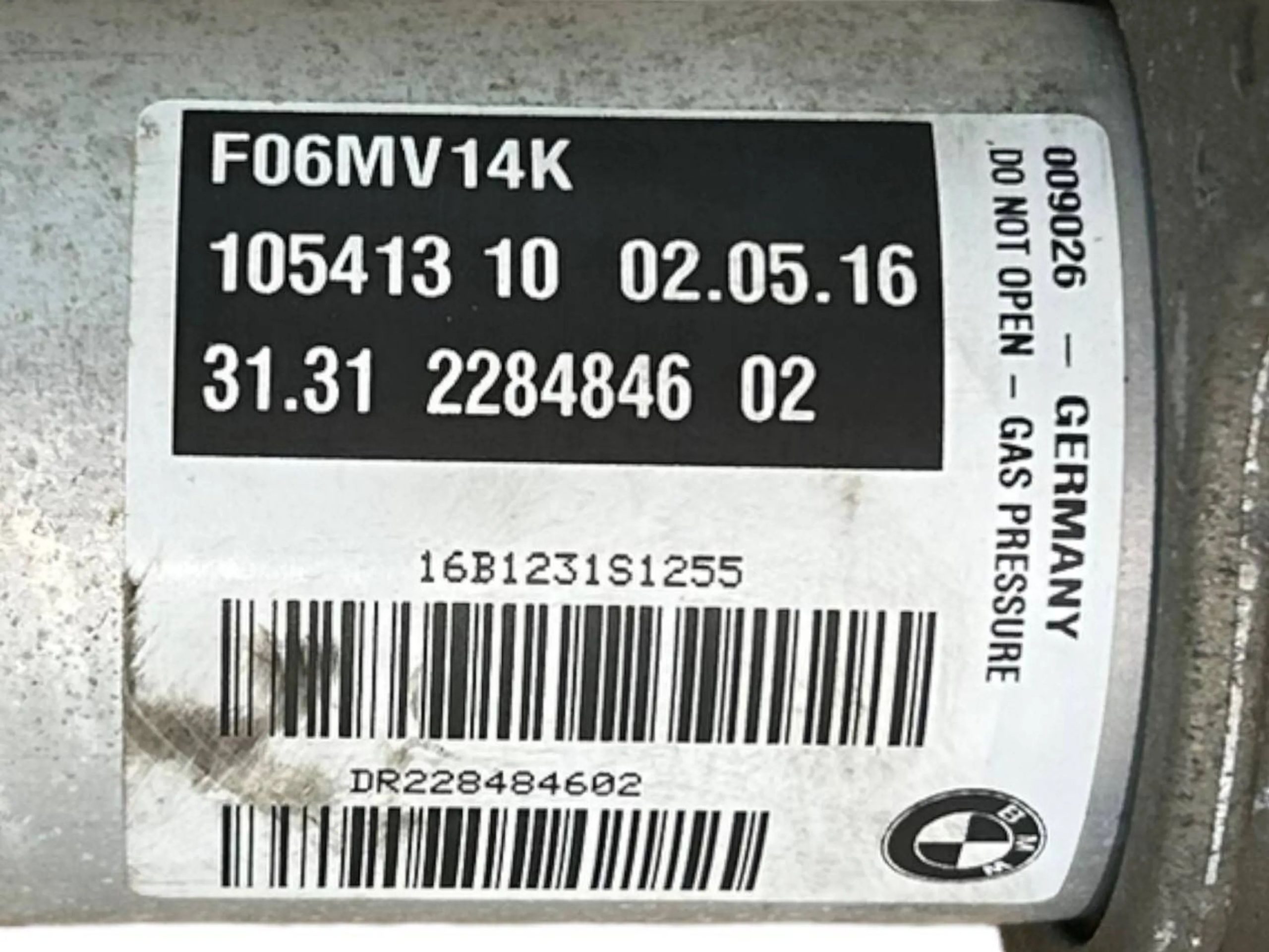 Front right spring strut 31312284846 BMW 6′ F06 Gran Coupé 6